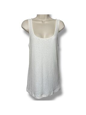 Old Navy Women’s Sequined Tank Top White Size Large